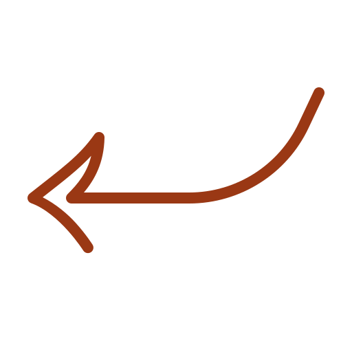 Cartoon curved arrow